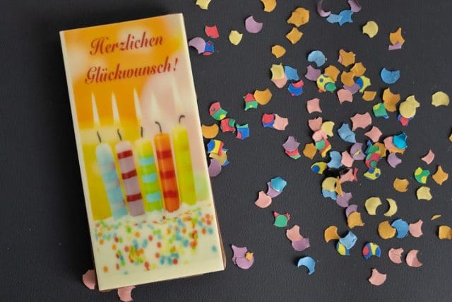 Herzlichen Glückwunsch Tafelschokolade