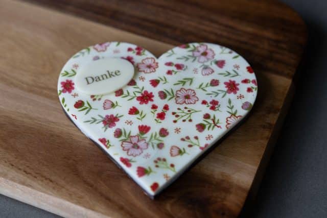 Schokoladenherz Danke