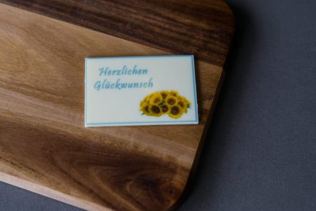 Schokoladentaefelchen Herzlichen Glueckwunsch H - Die Ise Schokoladenmanufaktur